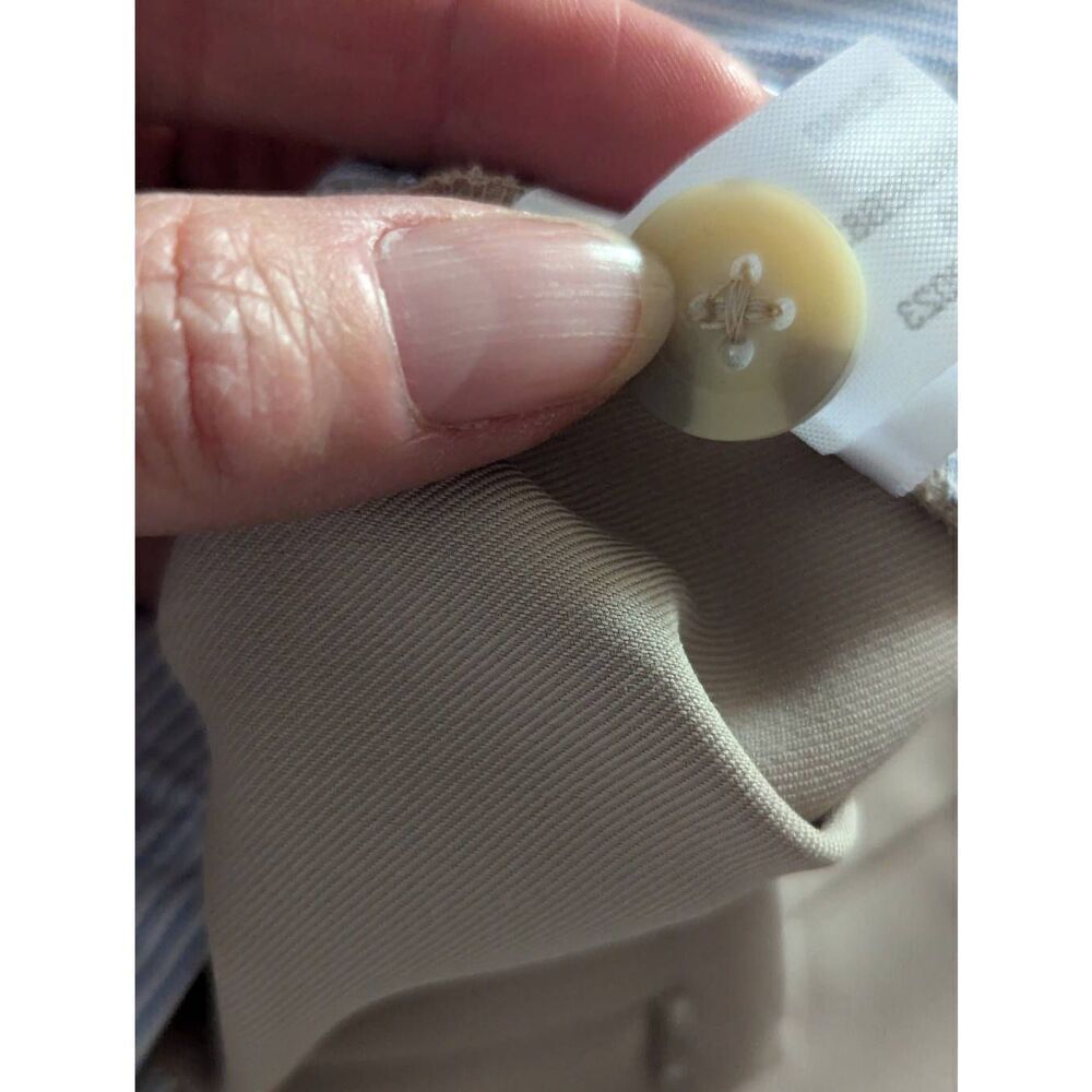 Peter Millar Men's Khaki Solid Polyester Button &… - image 7